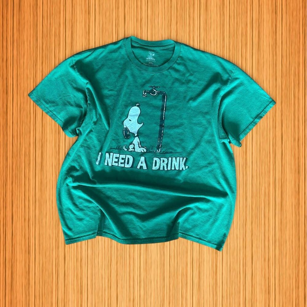 Peanuts Snoopy "I Need a Drink" Graphic T-Shirt